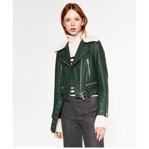 Zara faux leather jacket